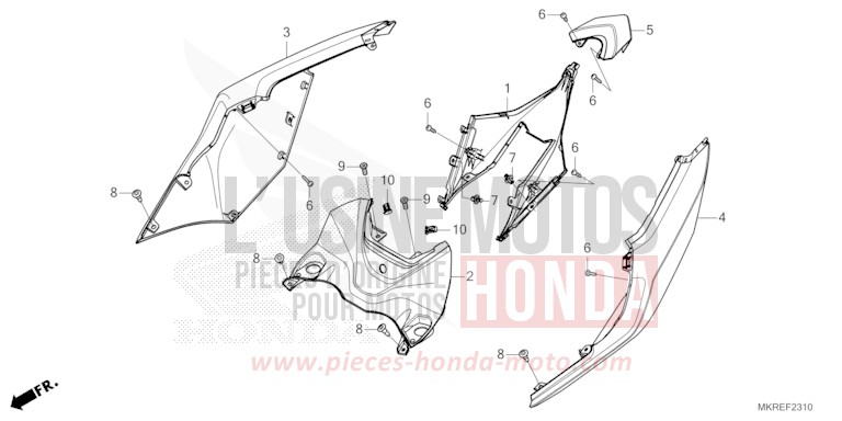 WINDLAUF, HINTEN von CBR1000RR SP SP1 SP2 MAT PEARL MORION BLACK (NHC33) von 2024